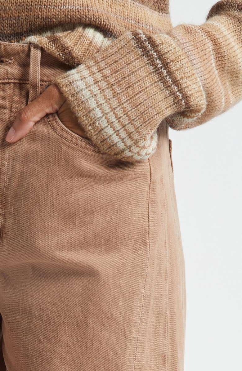 Veronica Beard Ryder High Waist Barrel Leg Jeans, Alternate, color, Tan Sierra