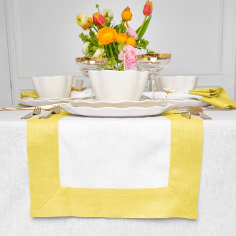 Linen Table Runner for Dining Table, Holiday and Everyday Table Decor - Contempo