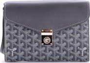 Pre-Owned Goyard Chypre Wallet on Strap Coated Canvas with Leather