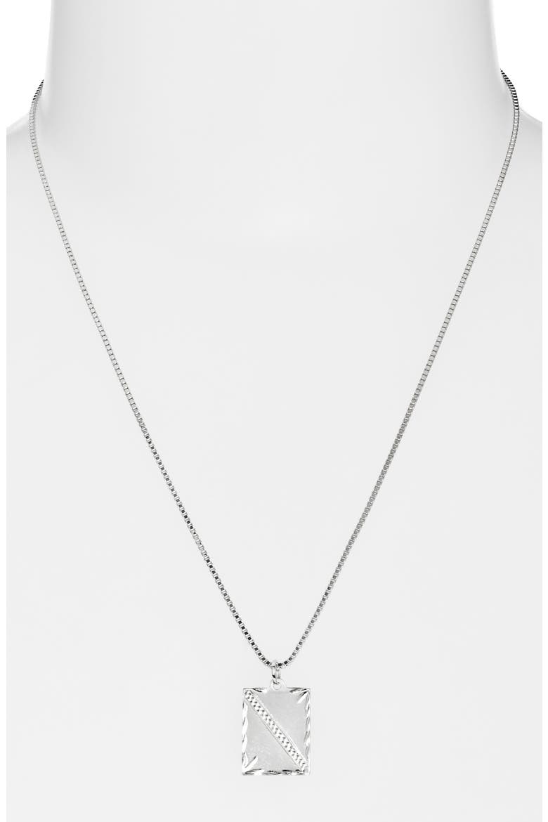 Luca Pendant Necklace, Alternate, color, SILVER