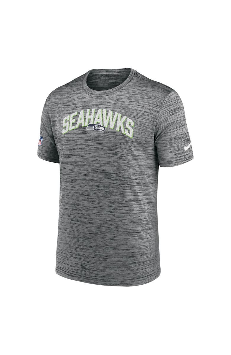 Nike Men's Nike Gray Seattle Seahawks Sideline Velocity Athletic Stack Performance T-Shirt, Alternate, color,