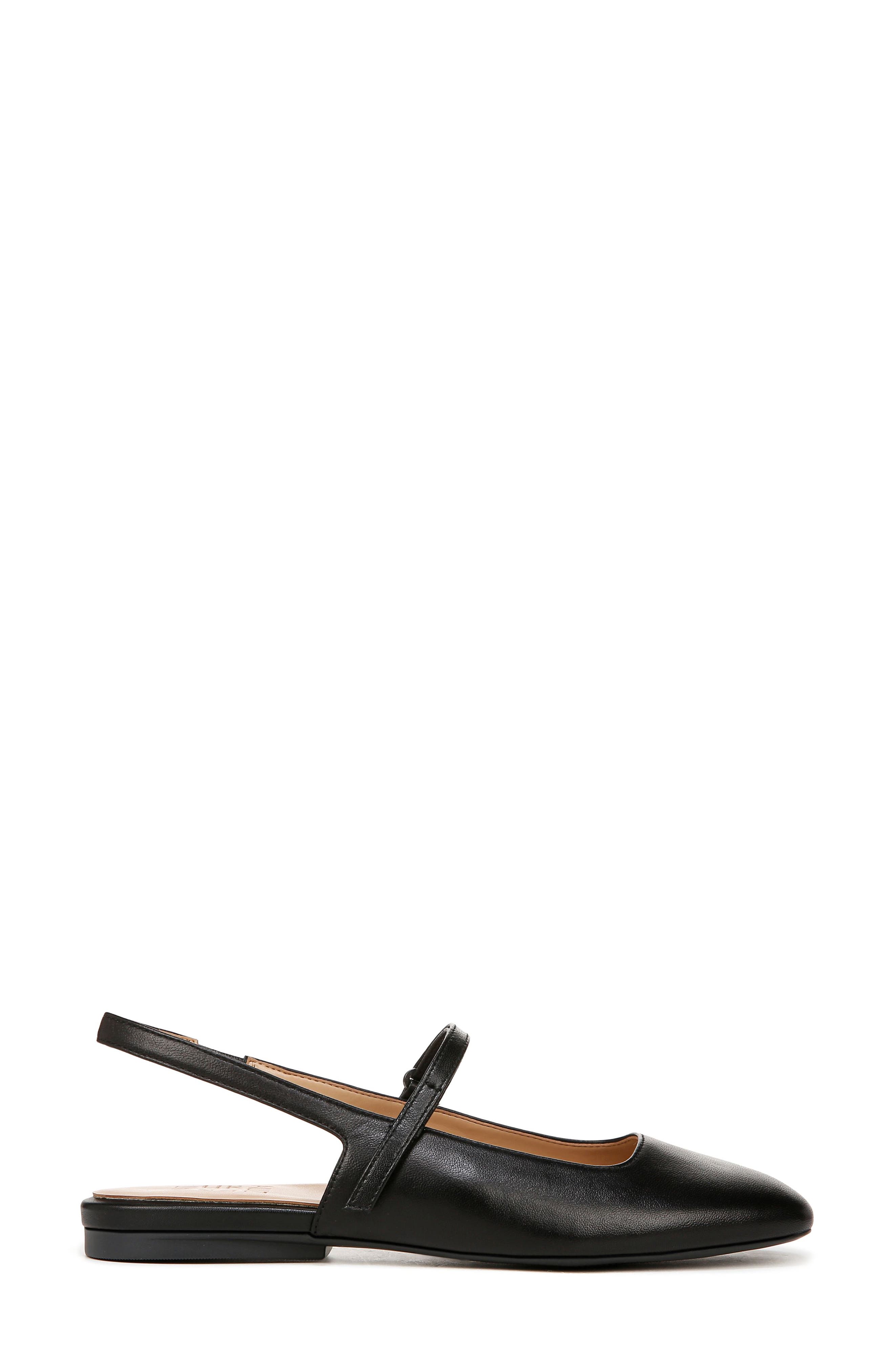 Naturalizer Connie Slingback Mary Jane Flat, Alternate, color, Black Leather