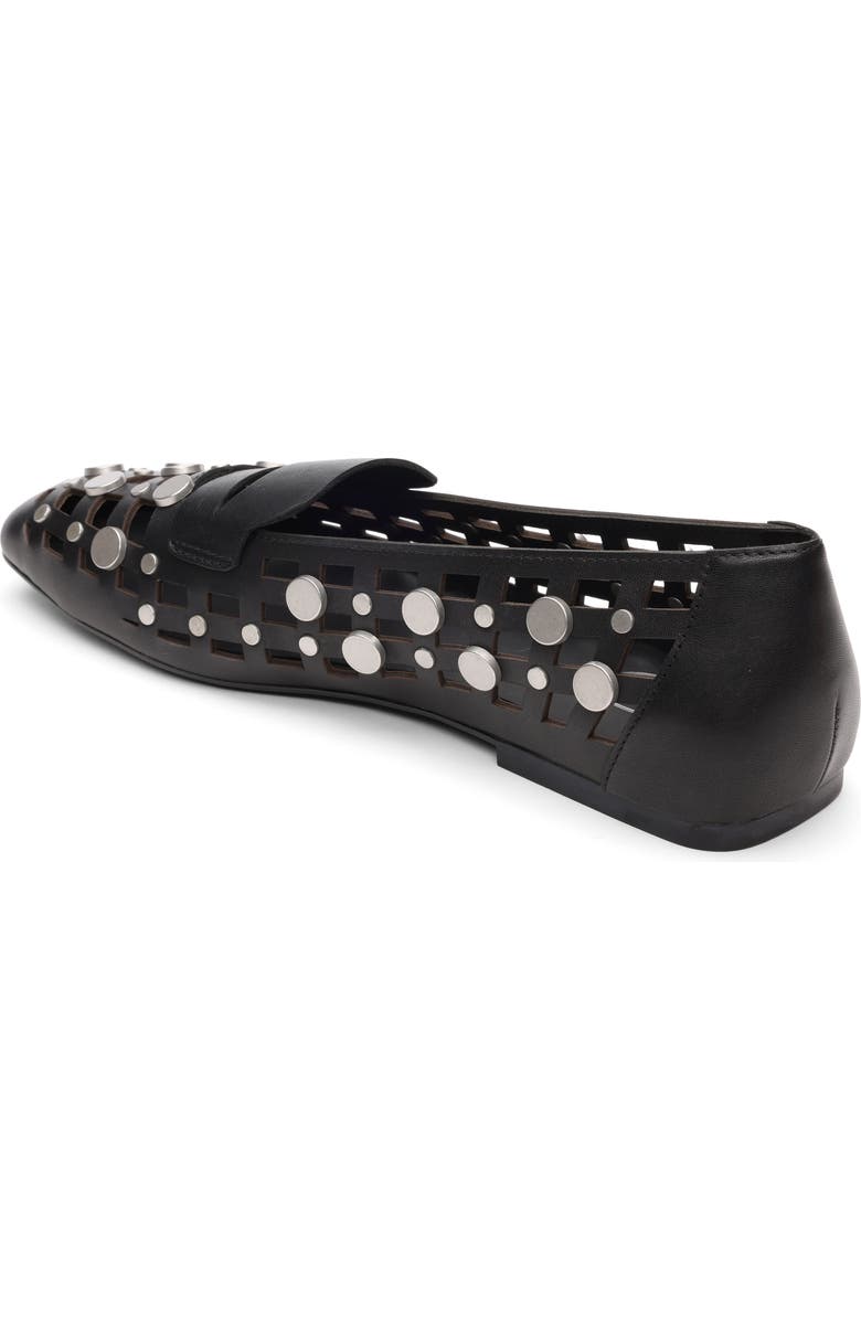 Ash Bali Studded Cutout Loafer, Alternate, color, Black
