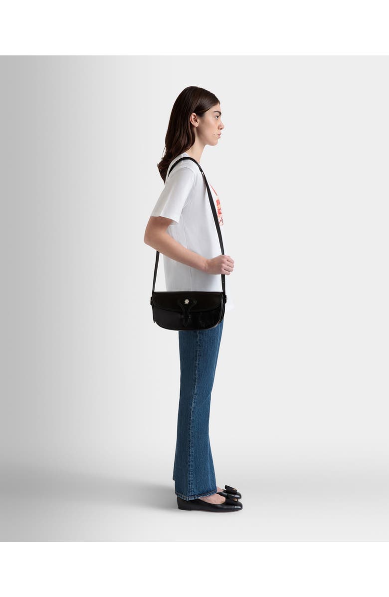 Bally Beckett Crossbody Bag in Leather, Alternate, color, Black+Palladio