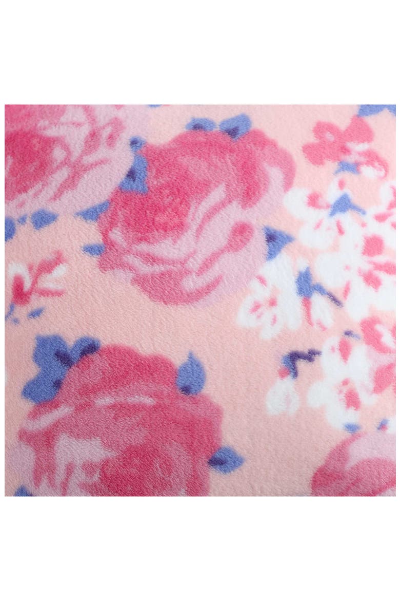 Floral Plush Back Rest Decor Pillow, Alternate, color, PINK