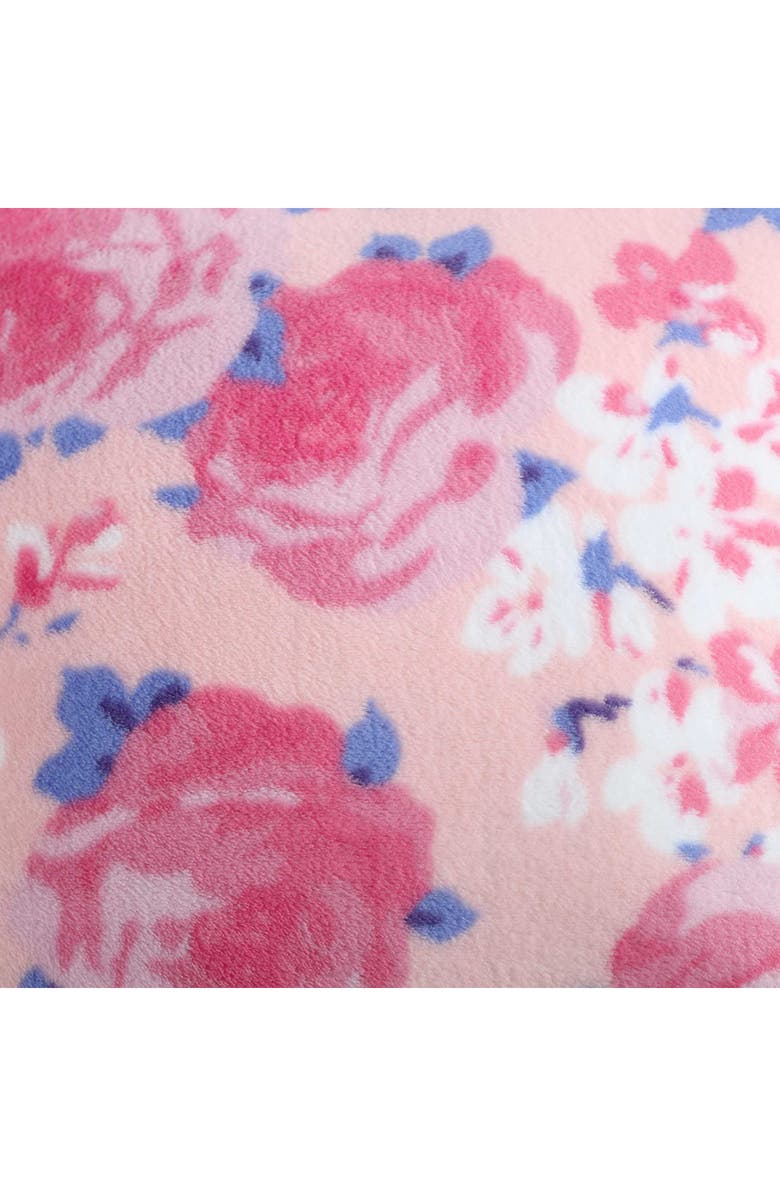 Betsey Johnson Floral Plush Back Rest Decor Pillow, Alternate, color, Pink