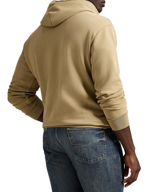 Polo Ralph Lauren Big & Tall Logo Double-knit Hoodie In Brown