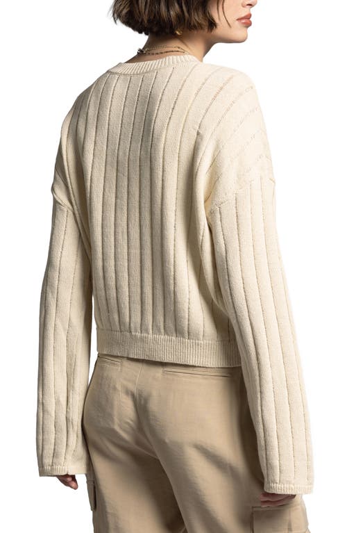 Weekend Los Angeles Francesca Linen & Cotton Sweater In Bone