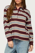 EDIKTED Renya Stripe Rugby Shirt