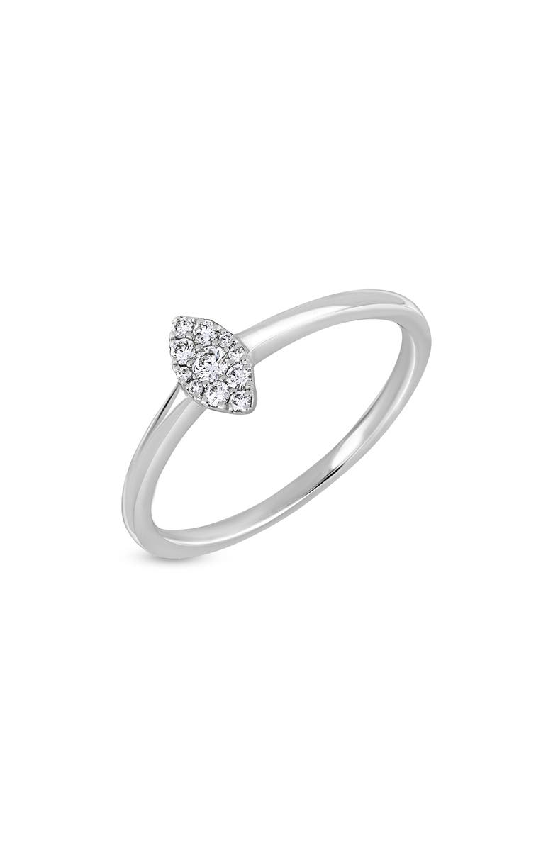 Bony Levy 18K White Gold Pavé Diamond Marquise Ring, Main, color, 18K White Gold