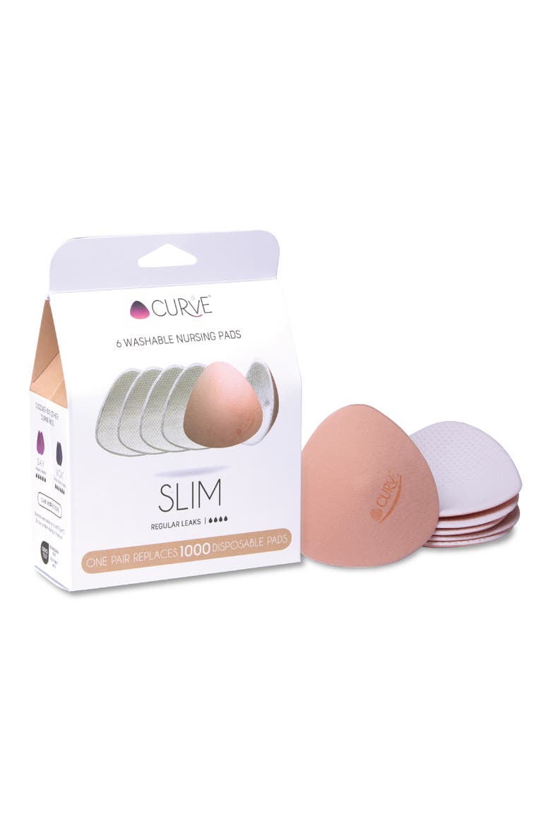 Curve Nursing Pads, Main, color, WHITE