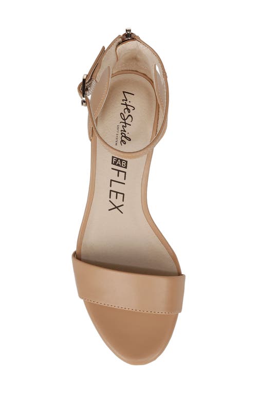 Lifestride Florence Ankle Strap Sandal In Camel