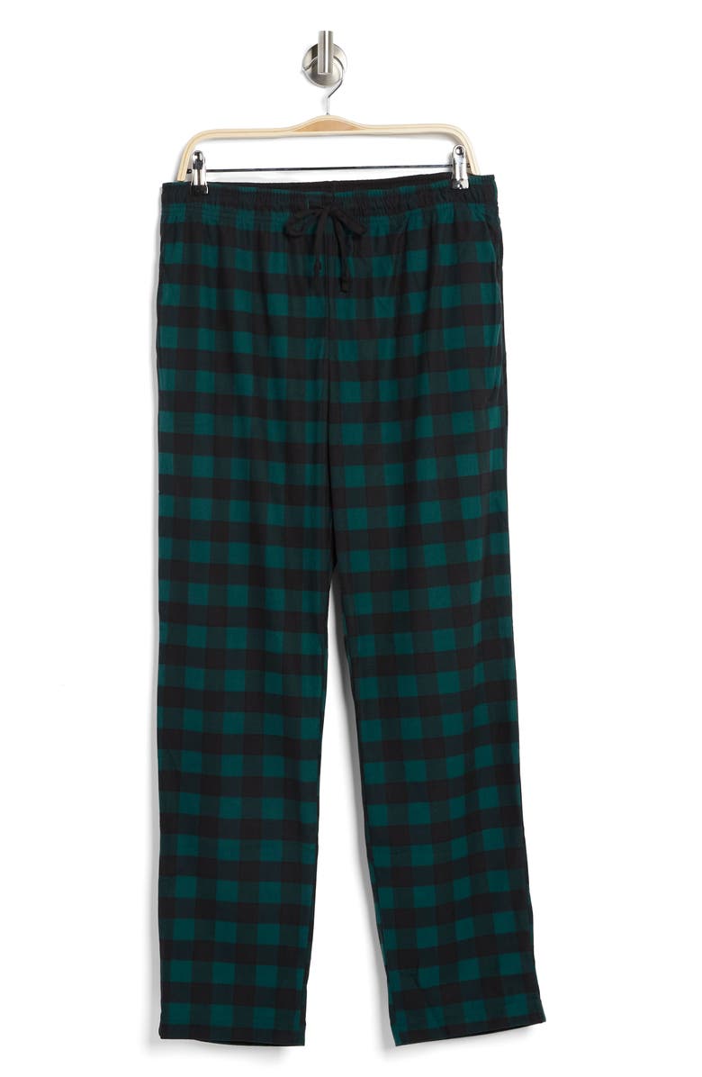 Nautica Plaid Fleece Pajama Pants, Alternate, color, Tidal Green