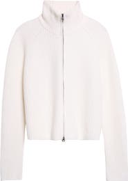Lisa Yang Sadie Cashmere Shaker Stitch Zip Cardigan