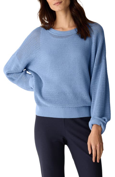 Organic Cotton & Tencel™ Lyocell Crewneck Sweater (Regular & Petite)