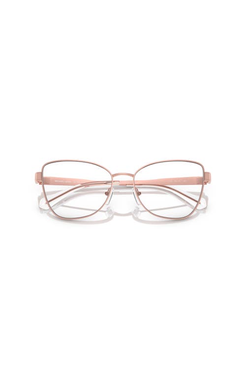 Michael Kors 56mm Butterfly Optical Glasses In Pink