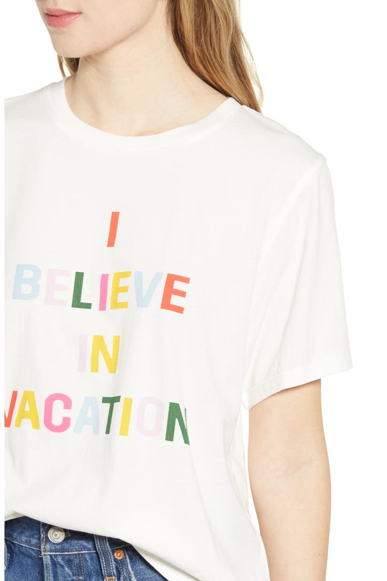 I Believe in Vacation Classic Tee, Alternate, color, IVORY