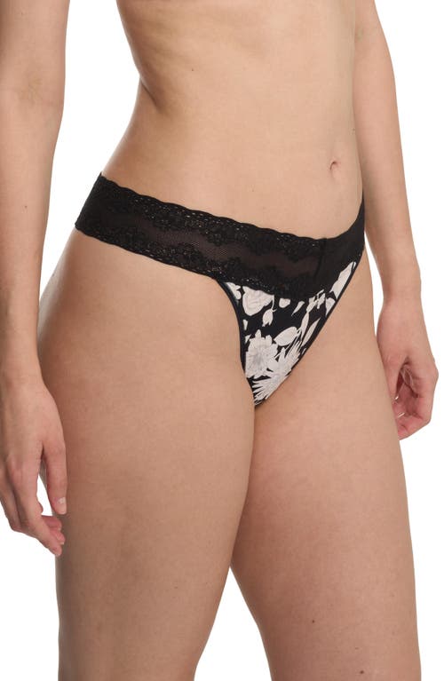 Natori Bliss Perfection One Size Thong In Black