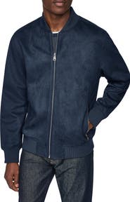Kenneth Cole Faux Suede Bomber Jacket
