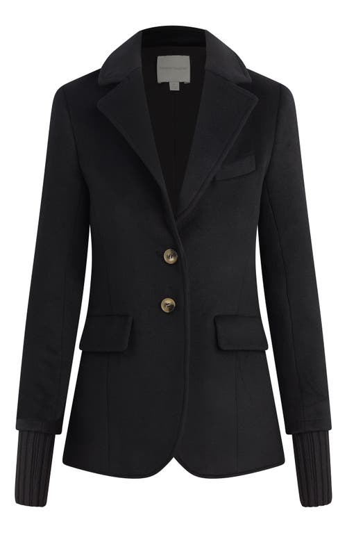 Favorite Daughter The City Layered Wool Blend Blazer In Black