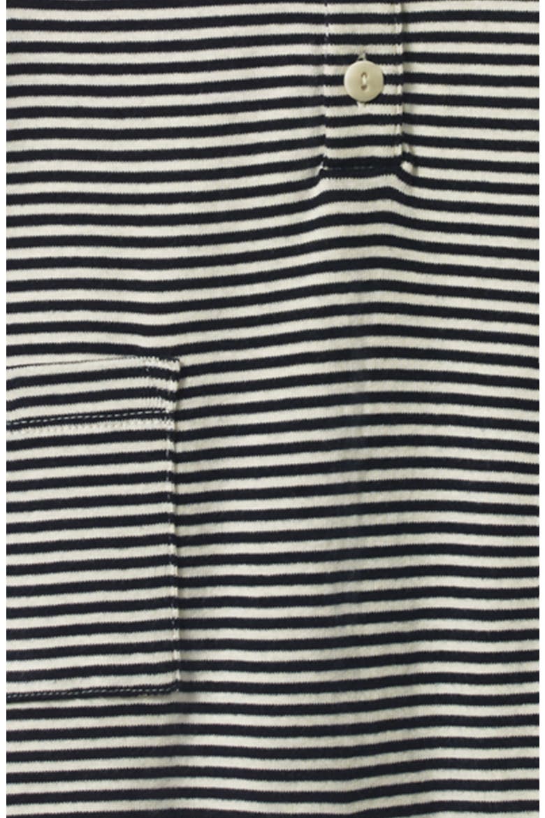 Camper Organic Cotton Romper, Alternate, color, NAVY STRIPE
