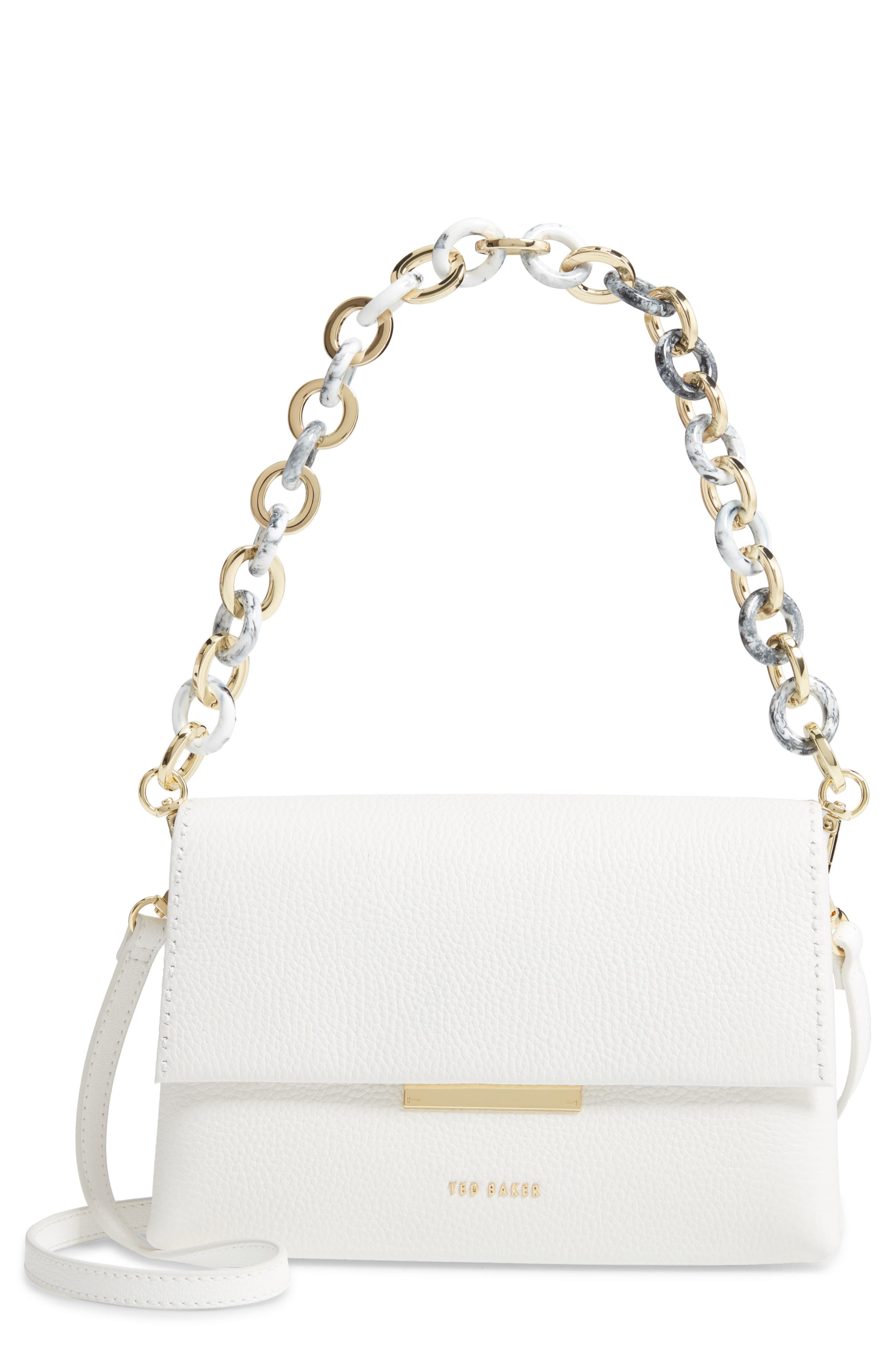 Arealia Leather Crossbody Bag, Main, color, IVORY
