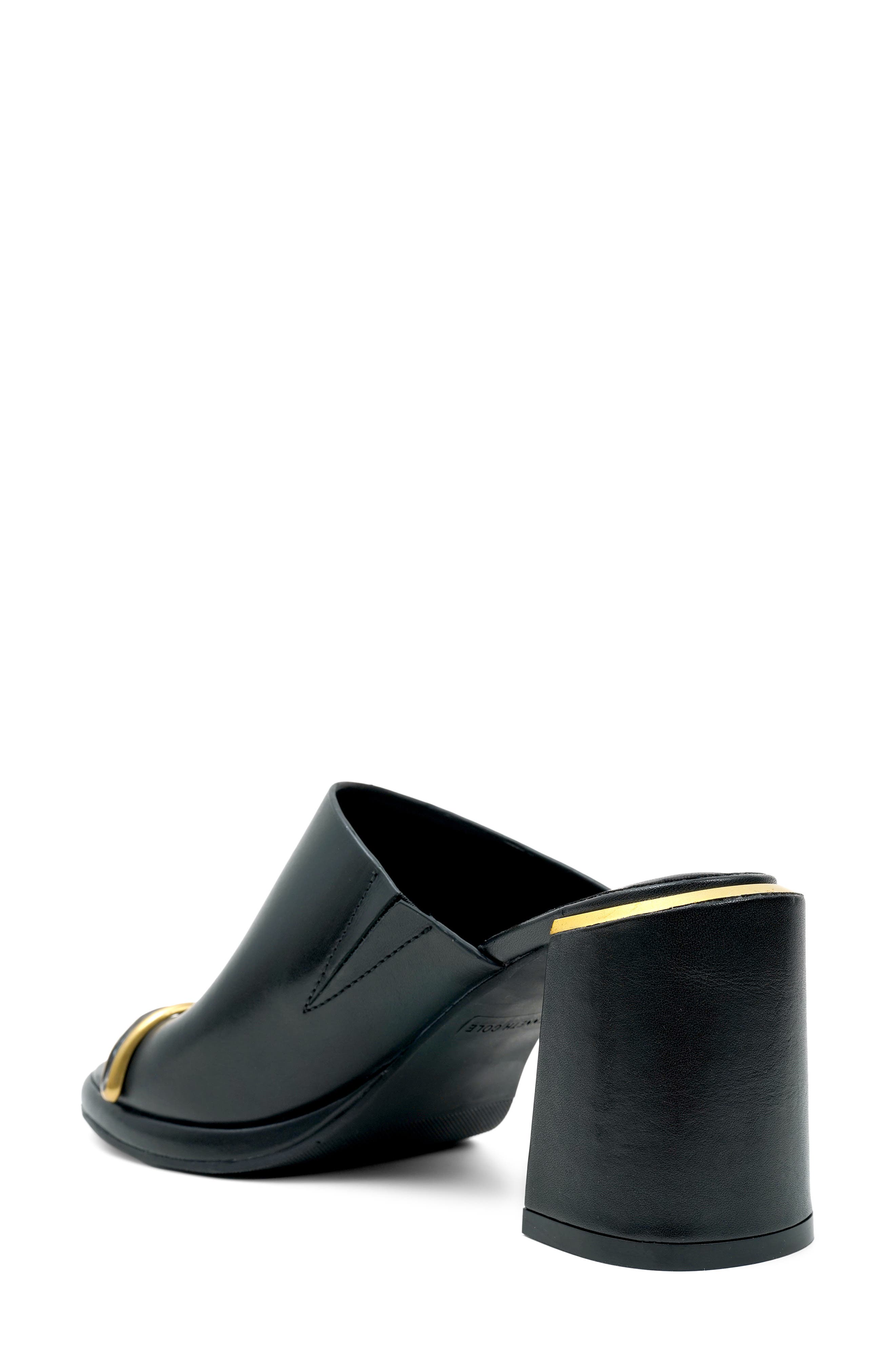 Kenneth Cole Syndika Platform Slide Sandal, Alternate, color, Black Leather