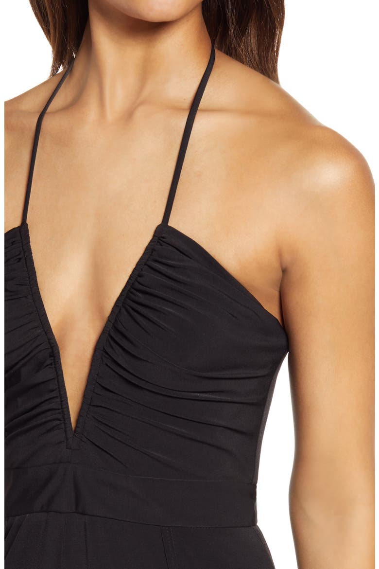 Never Cross Split Leg Jumpsuit, Alternate, color, BLACK