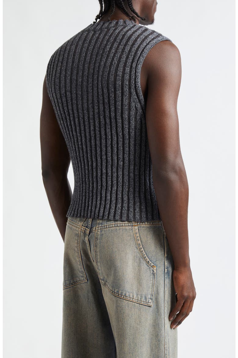 Keyboard Stripe Sweater Vest, Alternate, color, CARBON