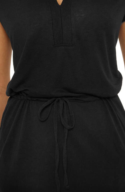 Becca Beach Date Hooded Cover-up Dress In Black