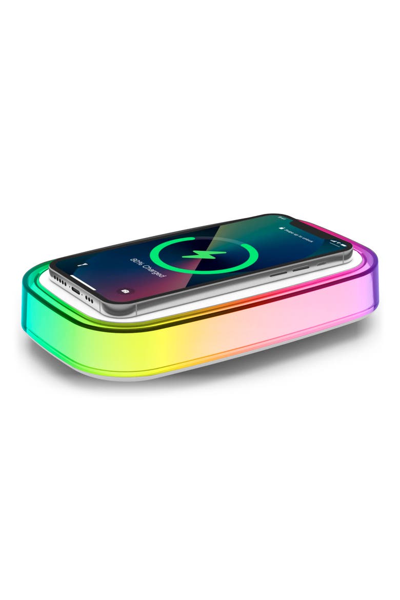 Night Light Wireless Charging Pad, Main, color, WHITE