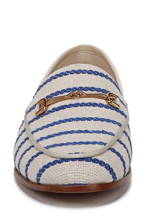 Sam Edelman Loraine Bit Loafer Black Natural Fabric In Cobalt