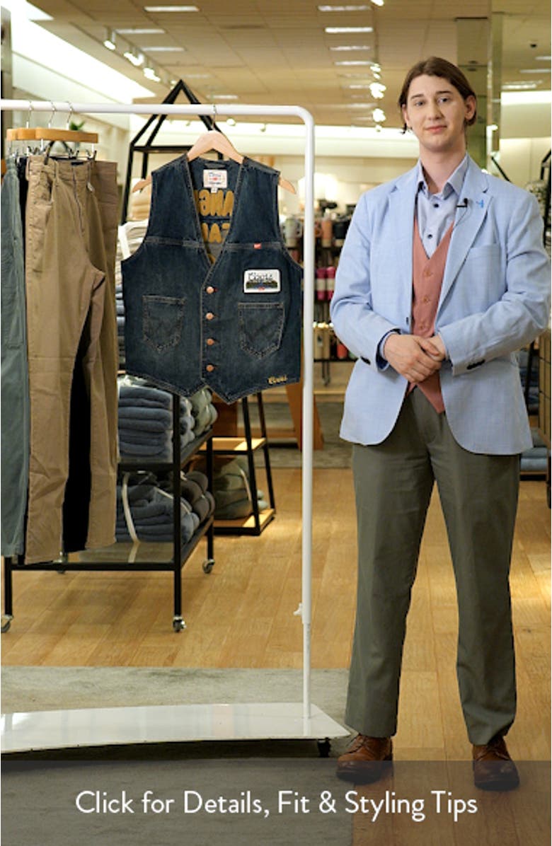 Embroidered Denim Vest, sales video thumbnail