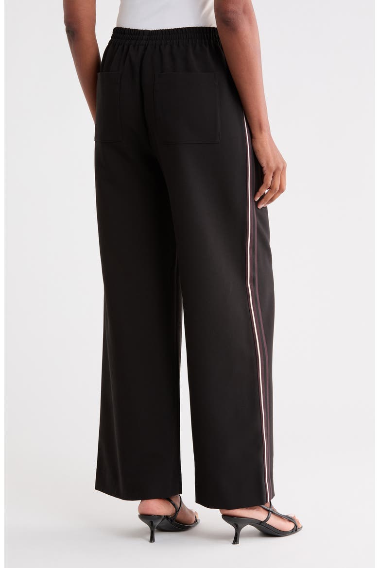 Robyn Side Stripe Wide Leg Pants, Alternate, color, BLACK