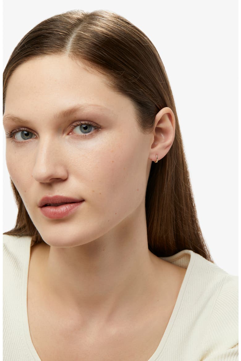 Gold Huggie Hoop Earrings, Alternate, color, Gold