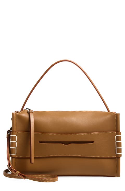 Small Loafer Leather Top Handle Bag