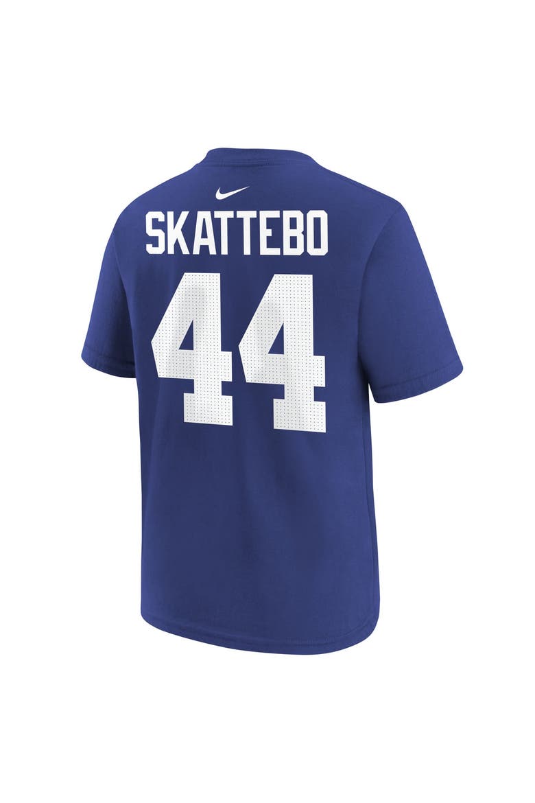 Youth Nike Cam Skattebo Royal New York Giants Name & Number T-Shirt, Alternate, color, Royal