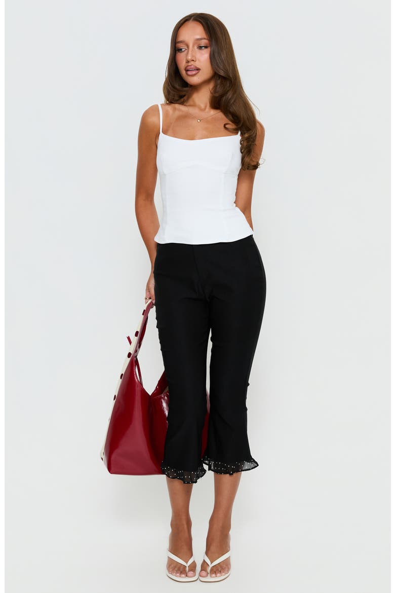 Darsie Frill Capri Pants, Alternate, color, BLACK POLKA DOT