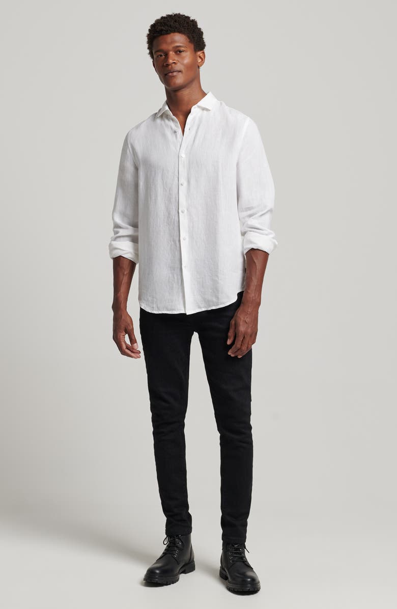 Superdry Studios Casual Linen Button-Up Shirt, Alternate, color, 