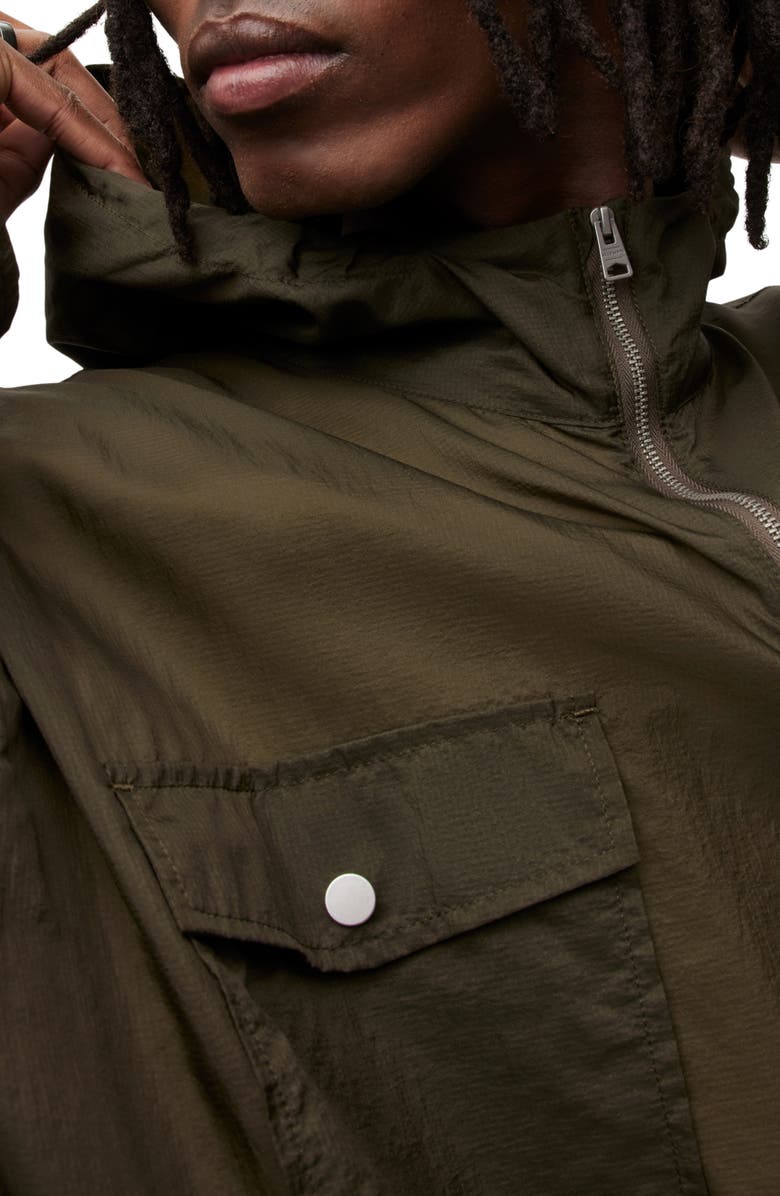 AllSaints Punta Oversized Nylon Anorak, Alternate, color, 