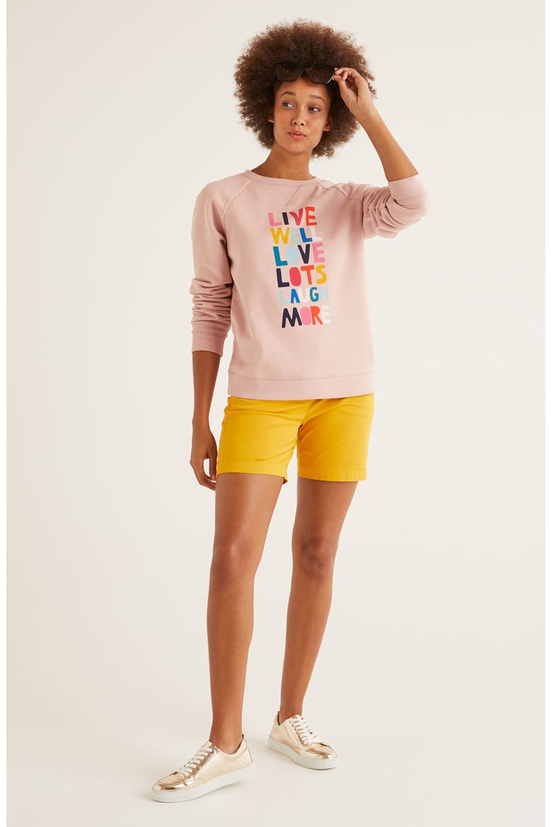 Live Well Graphic Sweatshirt, Alternate, color, MILKSHAKE/ LIVE WELL