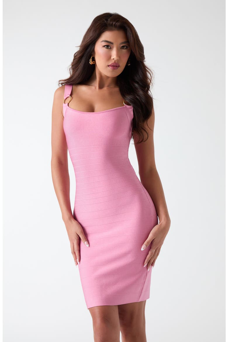 Ella Strappy Sleeveless Bandage Dress, Alternate, color, PINK