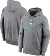 Nike Men's Nike Heather Gray Miami Dolphins Performance Pullover Hoodie