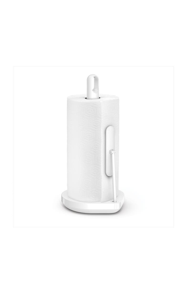 simplehuman tension arm paper towel holder, Main, color, White