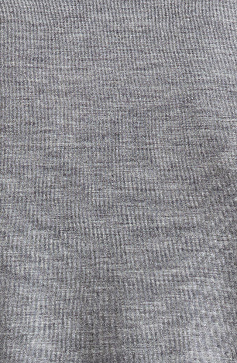Thom Browne Ringer Stretch Wool T-Shirt, Alternate, color, Medium Grey