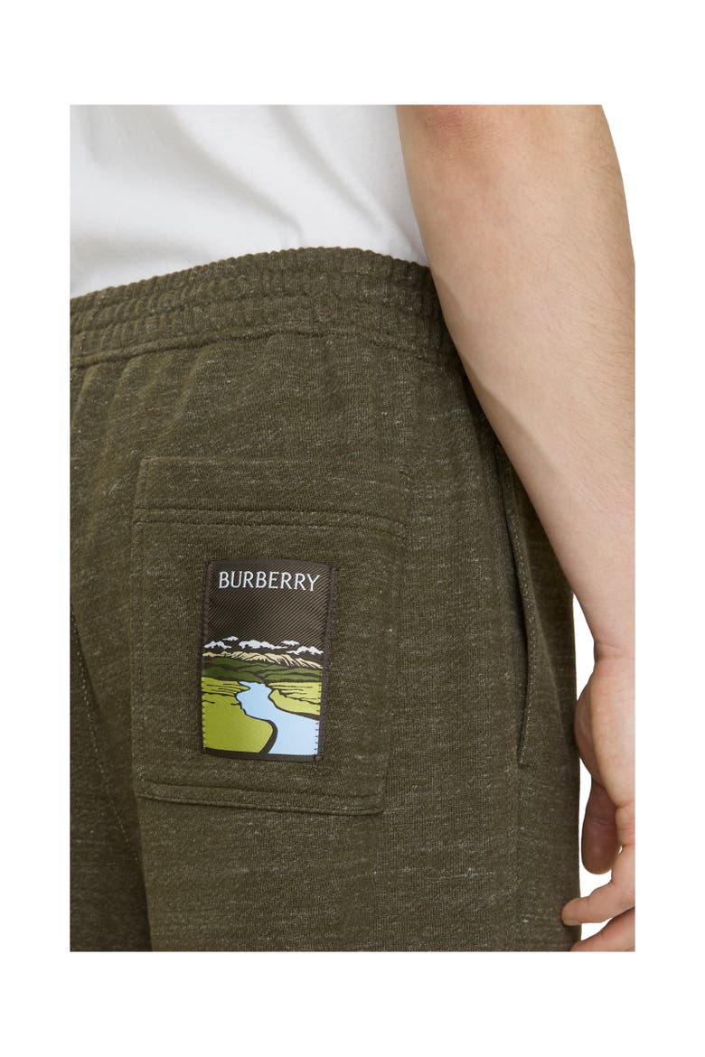 Landscape Label Cotton Jogging Pants, Alternate, color, Thorn green melange