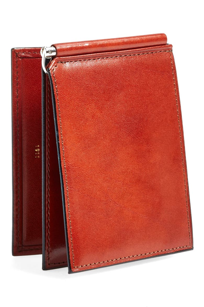 Old Leather Money Clip Wallet, Alternate, color, COGNAC