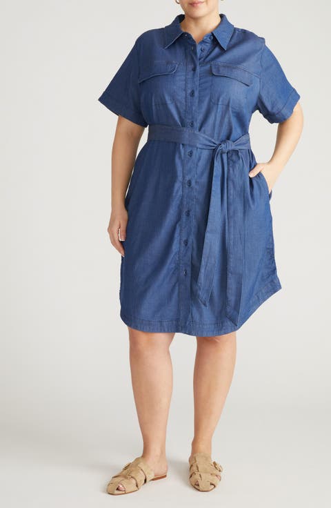 Perfect Tencel Chambray Shirtdress