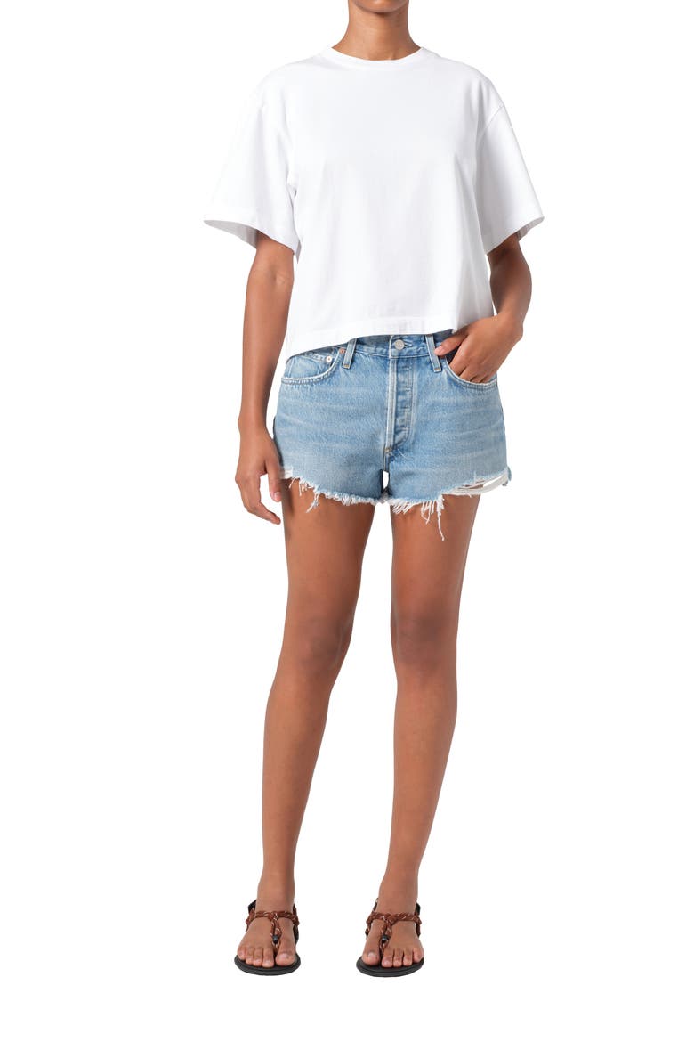 Parker High Waist Denim Cutoff Shorts, Alternate, color, ANIMATE