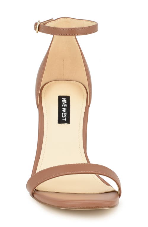 Nine West Ilea Patent Ankle Strap Sandal In Light Brown